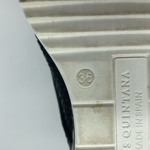 Pons Quintana Black Leather Lace Up Espadrilles, Sz EU 36 - Picture 14 of 15